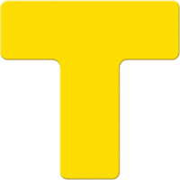 Armor Stripe Lean/5S Markers, T, 6" L x 6" W, Yellow, Plastic Groupe Belzile Dickner