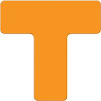 Armor Stripe Lean/5S Markers, T, 6" L x 6" W, Orange, Plastic Groupe Belzile Dickner