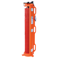 Wheeled Barrier, 50' L, Plastic, Orange Groupe Belzile Dickner