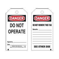 Lockout Tags, Plastic, 3" W x 5-3/4" H, English Groupe Belzile Dickner