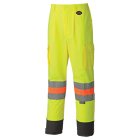 6009 Breathable Traffic Safety Pants, Polyester, X-Small, High Visibility Lime-Yellow Groupe Belzile Dickner