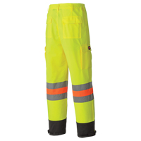 6009 Breathable Traffic Safety Pants, Polyester, X-Small, High Visibility Lime-Yellow Groupe Belzile Dickner