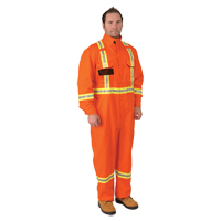 Firewall FR&reg; Striped Coveralls, Size Small, Orange Groupe Belzile Dickner