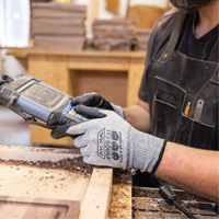 Gants r&eacute;sistants aux coupures, Taille Petit/7, Calibre 10, Rev&ecirc;tement Mousse de nitrile, Enveloppe en Dyneema, ASTM ANSI niveau A3/EN 388 niveau C Groupe Belzile Dickner