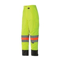 6039 Traffic Control Waterproof Safety Pant, Polyester, X-Small, High Visibility Lime-Yellow Groupe Belzile Dickner