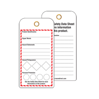 &eacute;tiquettes SGH pour le milieu de travail, Papier cartonn&eacute;, 3" la x 6" h, Anglais Groupe Belzile Dickner