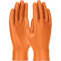 Gants jetables ambidextres Grippaz Skins, Petit, Nitrile, 6 mils, Sans poudre, Orange Groupe Belzile Dickner