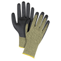 Gants &eacute;lastiques sans coutures r&eacute;sistants &agrave; la coupe noir & jaune, Taille 2T-Grand/11, Calibre 13, Rev&ecirc;tement Mousse de nitrile, Enveloppe en Aramide, ASTM ANSI niveau A6 Groupe Belzile Dickner