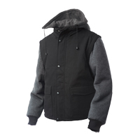 Manteau avec manches &agrave; fermeture &agrave; glissi&egrave;re, Hommes, Grand, Noir Groupe Belzile Dickner