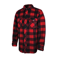 Plaid Solar Fleece Shirt, Men's, Large, Red Groupe Belzile Dickner