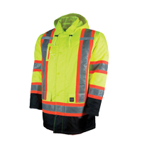 Parka de s&eacute;curit&eacute; doubl&eacute;, Jaune lime haute visibilit&eacute;, Grand Groupe Belzile Dickner