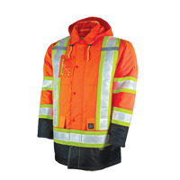 Parka de s&eacute;curit&eacute; doubl&eacute;, Orange haute visibilit&eacute;, Grand Groupe Belzile Dickner