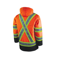 Parka de s&eacute;curit&eacute; doubl&eacute;, Orange haute visibilit&eacute;, Grand Groupe Belzile Dickner