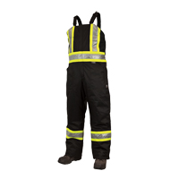 Lined Safety Overalls, Polyester/Polyurethane, Large, Black Groupe Belzile Dickner