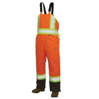 Lined Safety Overalls, Polyester/Polyurethane, Large, High Visibility Orange Groupe Belzile Dickner