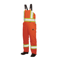 Lined Safety Overalls, Polyester/Polyurethane, Large, High Visibility Orange Groupe Belzile Dickner