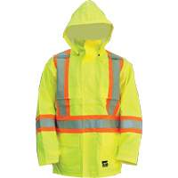 Manteau Open Road, Polyester/Polyur&eacute;thane, Jaune lime haute visibilit&eacute;, Petit Groupe Belzile Dickner