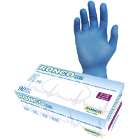 Gants jetables, 2T-Grand, Nitrile, 4 mils, Sans poudre, Bleu Groupe Belzile Dickner