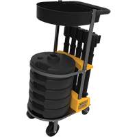 PLUS Barrier Post Cart Kit with Tray, 75' L, Metal, Black Groupe Belzile Dickner