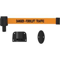 PLUS Wall Mount Barrier System, Plastic, Screw Mount, 15', Orange Tape Groupe Belzile Dickner