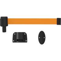 PLUS Wall Mount Barrier System, Plastic, Screw Mount, 15', Orange Tape Groupe Belzile Dickner