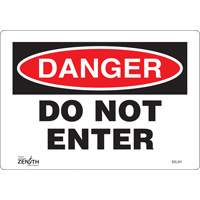 "Do Not Enter" Sign, 7" x 10", Vinyl, English Groupe Belzile Dickner