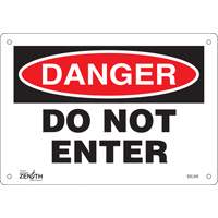 "Do Not Enter" Sign, 7" x 10", Plastic, English Groupe Belzile Dickner