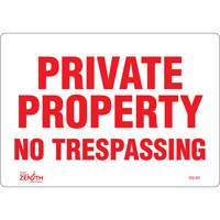 "Private Property" Sign, 7" x 10", Vinyl, English Groupe Belzile Dickner