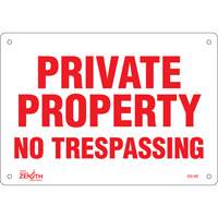 "Private Property" Sign, 7" x 10", Plastic, English Groupe Belzile Dickner