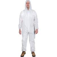 Hooded Coveralls, Medium, White, SMS Groupe Belzile Dickner