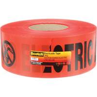 Scotch&reg; Buried Barricade Tape, English, 3" W x 1000' L, 4 mils, Black on Red Groupe Belzile Dickner