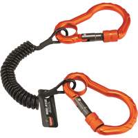 Squids&reg; 3166 Tool Lanyard, Coil, Dual Carabiner Groupe Belzile Dickner