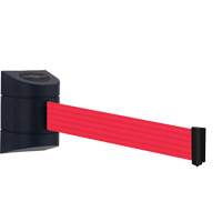 TensaBarrier&reg; Wall Mounted Unit, Plastic, Screw Mount, 30', Red Tape Groupe Belzile Dickner