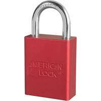 American Lock&reg; Safety Padlock, Red, Keyed Different, Aluminum, 1-1/2" Width Groupe Belzile Dickner