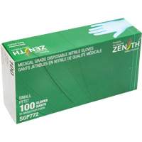 Puncture-Resistant Medical-Grade Disposable Gloves, Small, Nitrile, 4.5-mil, Powder-Free, Blue, Class 2 Groupe Belzile Dickner