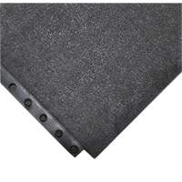 Tapis antifatigue 24/Seven Locksafe, Lisse, 3' x 3' x 5/8", Noir, Caoutchouc naturel Groupe Belzile Dickner