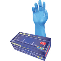 Gants d'examen BLURITE XPL, Petit, Nitrile, 8 mils, Sans poudre, Bleu, Classe 2 Groupe Belzile Dickner