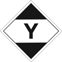 "Y" Limited Quantity Air Shipping Labels, 4" L x 4" W, Black on White Groupe Belzile Dickner
