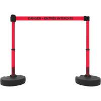 Plus Barrier Post Set, Plastic, 42" H, Red Tape, 15' Tape Length Groupe Belzile Dickner