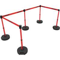 Plus Barrier Post Set, Plastic, 42" H, Red Tape, 15' Tape Length Groupe Belzile Dickner