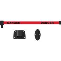 Plus Wall Mount Barrier System, Plastic, Screw Mount, 15', Red Tape Groupe Belzile Dickner