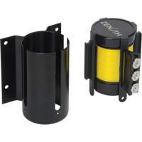 Wall Mount Barrier with Magnetic Tape, Steel, Screw Mount, 12', Yellow Tape Groupe Belzile Dickner