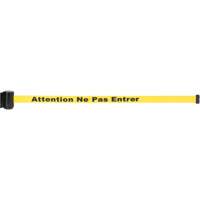 Wall Mount Barrier with Magnetic Tape, Steel, Screw Mount, 7', Yellow Tape Groupe Belzile Dickner