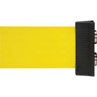 Wall Mount Barrier with Magnetic Tape, Steel, Screw Mount, 7', Yellow Tape Groupe Belzile Dickner