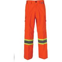 All-Season High Visibility Ventilated Mining Pants, Poly-Cotton, 28, High Visibility Orange Groupe Belzile Dickner