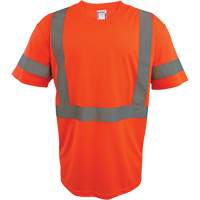 Short Sleeve Safety T-Shirt, Polyester, 2X-Large, High Visibility Orange Groupe Belzile Dickner