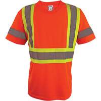 Short Sleeve Safety T-Shirt, Polyester, 2X-Large, High Visibility Orange Groupe Belzile Dickner