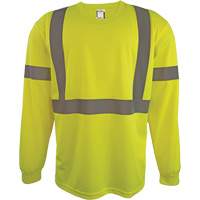 Long Sleeve Safety Shirt, Polyester, 2X-Large, High Visibility Lime-Yellow Groupe Belzile Dickner