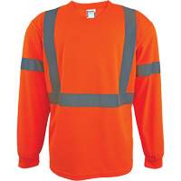 Long Sleeve Safety Shirt, Polyester, 2X-Large, High Visibility Orange Groupe Belzile Dickner