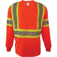 Long Sleeve Safety Shirt, Polyester, 2X-Large, High Visibility Orange Groupe Belzile Dickner